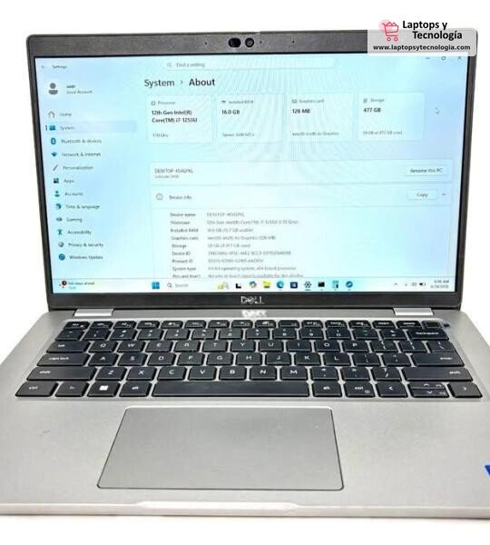 Laptop Dell Latitude 5430 14" 512GB SSD 16GB RAM Win 11 Pro 4.2GHz i7-12va Generacion