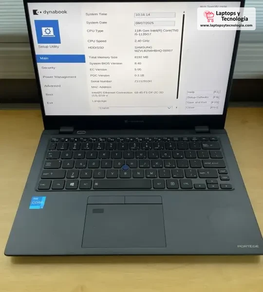 Laptop Toshiba Dynabook Portege X30L-J i5-1135G7 2.4 GHz DDR4 16GB RAM 256GB SSD Intel Iris Xe